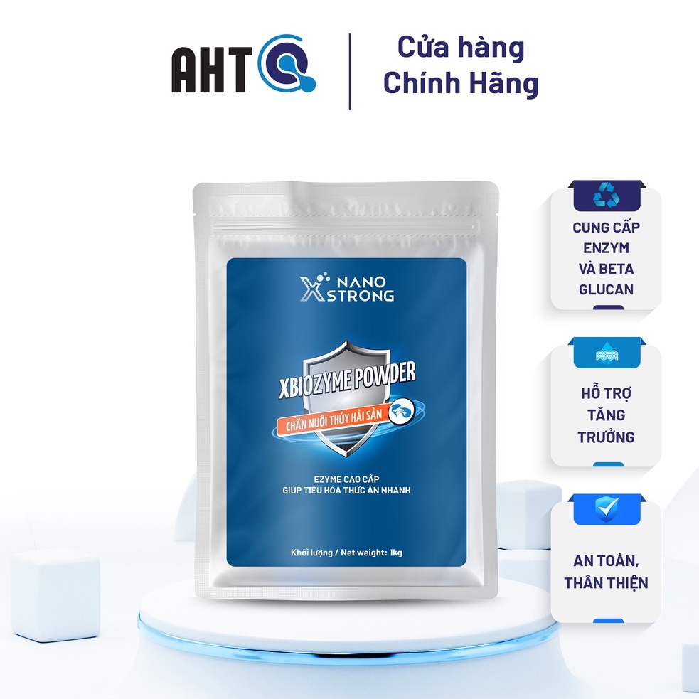 Xbiozyme powder Nano Xstrong - giúp tôm cá hấp thu tốt dinh dưỡng, cung cấp vi sinh vật và enzyme có lợi 1kg