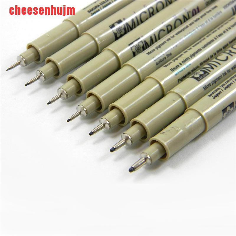 [cheesenhujm]8PCS Sakura Pigma Micron Fine Line Pen Art Supplies 005 01 02 03 04 05 08 BRUSH