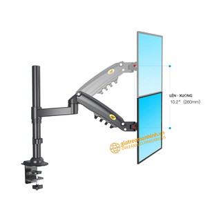 Giá Treo Màn Hình NB-H100 Tương Thích Màn 27-34 Inch (Upto 40 Inch) Tải Trọng 12Kg  - Lắp Đặt Kẹp Bàn & Vít Xuyên Bàn