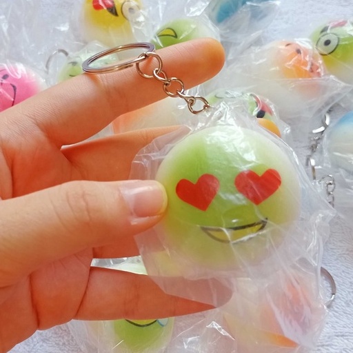 Đồ Chơi Squishy Mini Kèm Móc Khóa Hình Bánh Bao Icon Mặt Cười Cute Dễ Thương #squishy