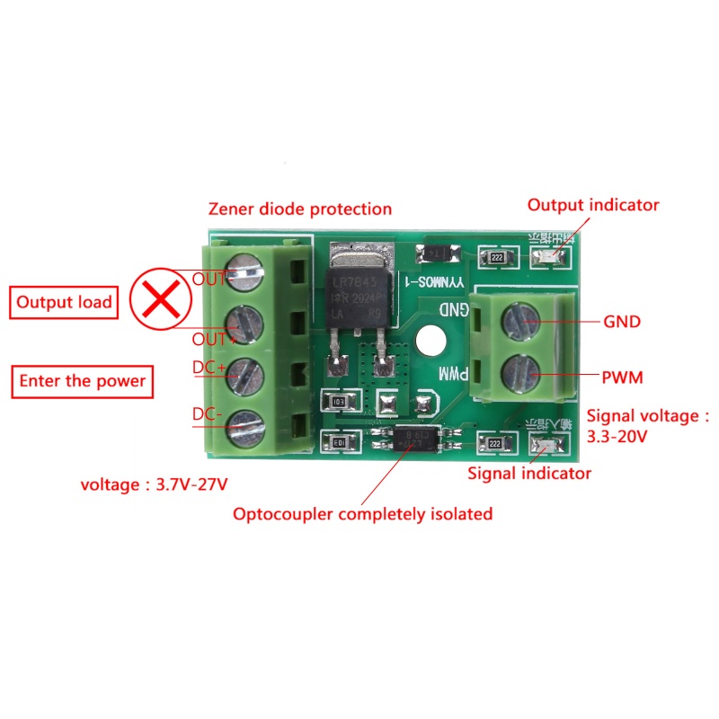 Bảng Mạch Điều Khiển PWM 3-20V Mosfet MOS Chất Lượng Cao