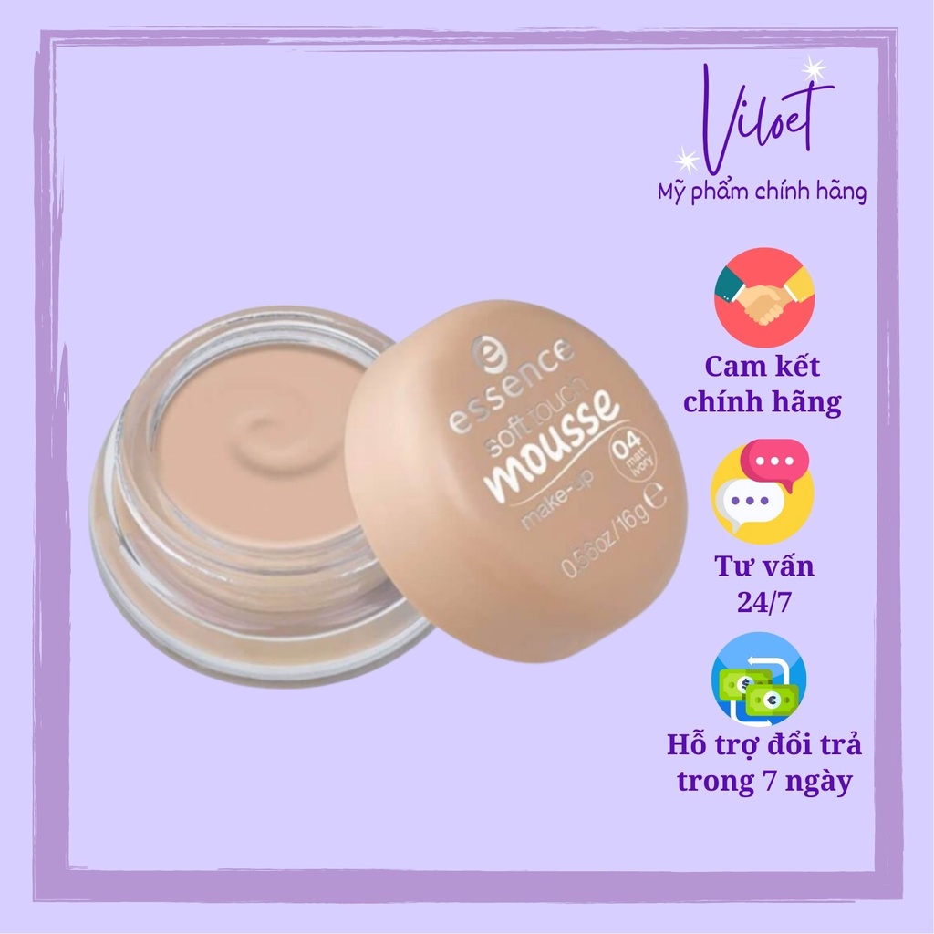 Phấn tươi Essence Mousse Makeup Đức, phấn phủ mịn lót, nền, che khuyết điểm - Shop Viloet