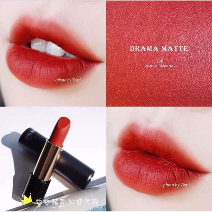 Son Lancome màu 196 Drama Matte [HÀNG CHÍNH HÃNG]
