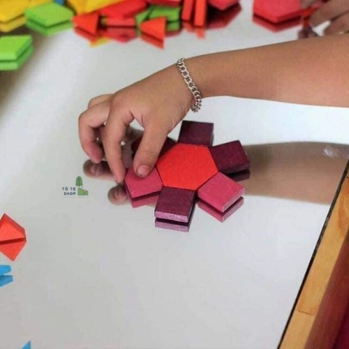 [Hàng Chính Hãng] Đồ Chơi Gỗ Xếp Hình Sáng Tạo Mideer Pattern Blocks 250 chi tiết