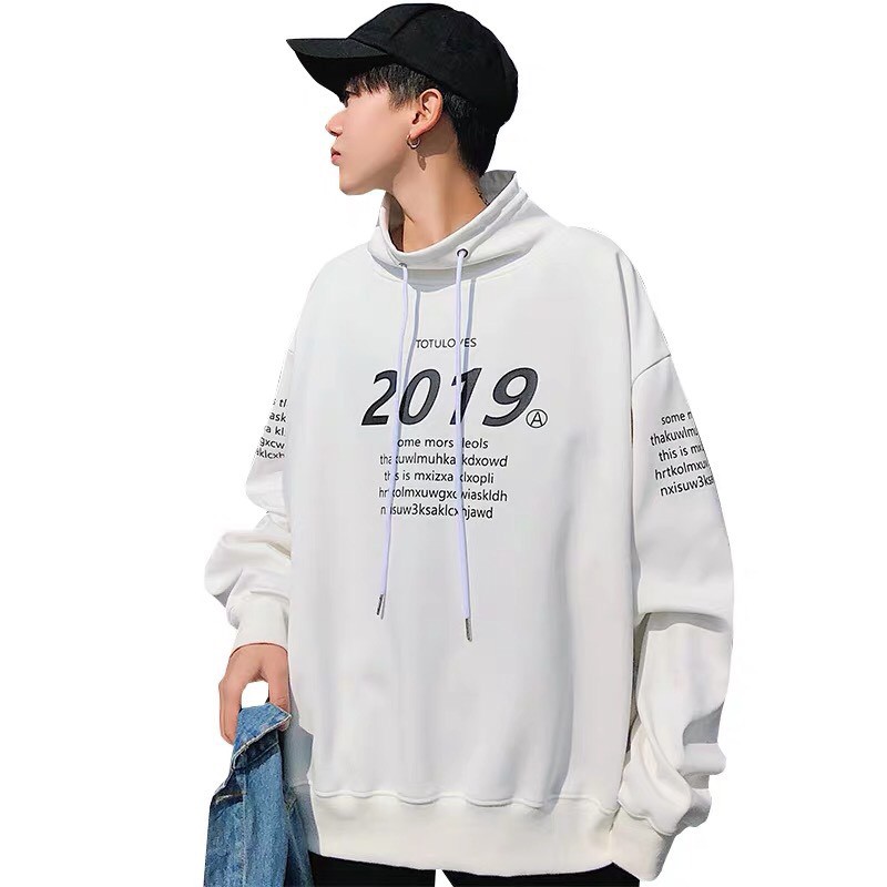 Áo hoodie nỉ unisex form rộng Cổ Lọ 2019 nam nữ phong cách ulzzang Wind | BigBuy360 - bigbuy360.vn