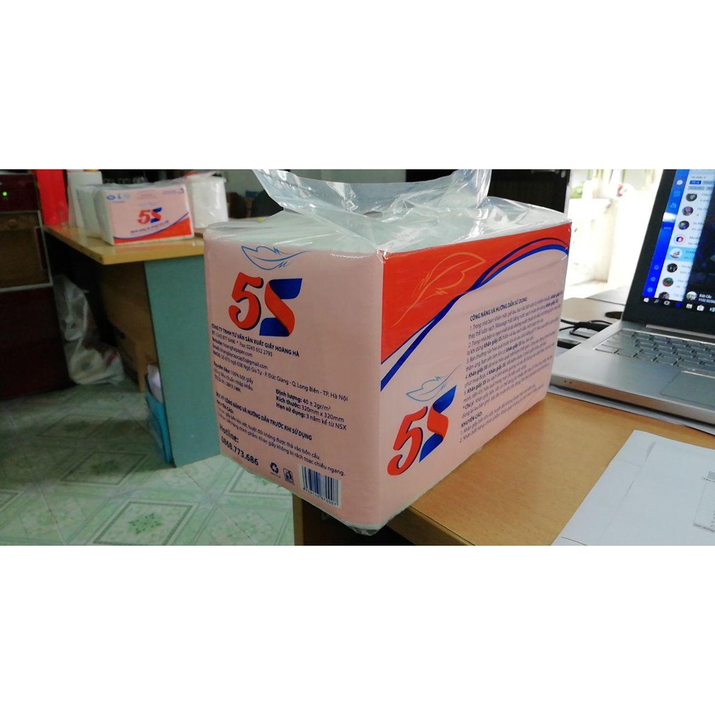 Khăn giấy - Giấy ăn đa năng vuông gấp 4 1kg size 24*24cm