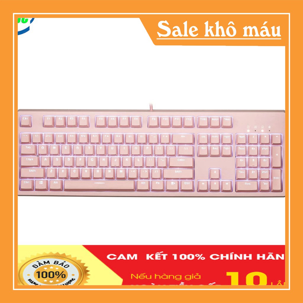 ⚡⚡ Bàn phím cơ E-Dra EK3104 phiên bản màu hồng và màu trắng - Led một màu - Blue/ Red/ Brown Switch - BẢO HÀNH 24 THÁNG