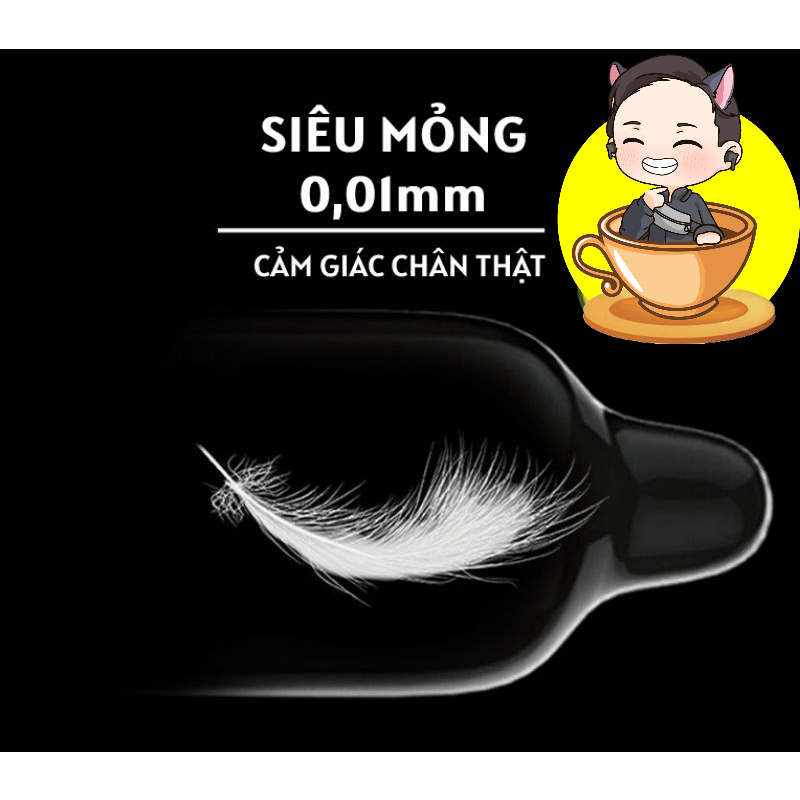 BAO CAO SU 0,01mm OLO FEELING ULTRATHIN SIÊU MỎNG - HỘP 10 BCS - kéo dài thời gian
