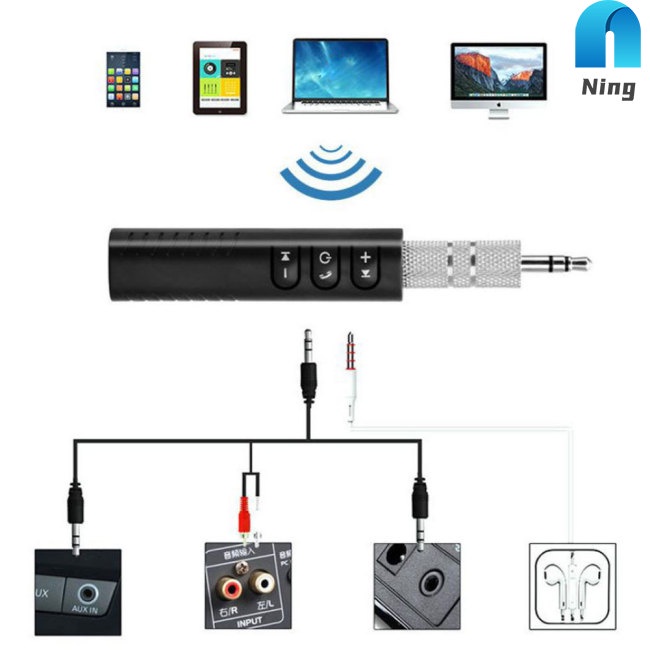 Thiết Bị Nhận Tín Hiệu Âm Thanh Bluetooth mini Giắc Cắm 3.5mm Dùng Trong Xe Hơi