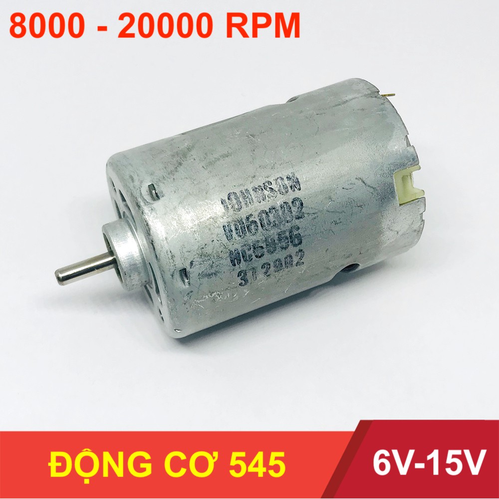 Động cơ motor mô tơ mini 545 vòng bi đôi tốc độ cao 20000 RPM 6V-15V DC - LK0115