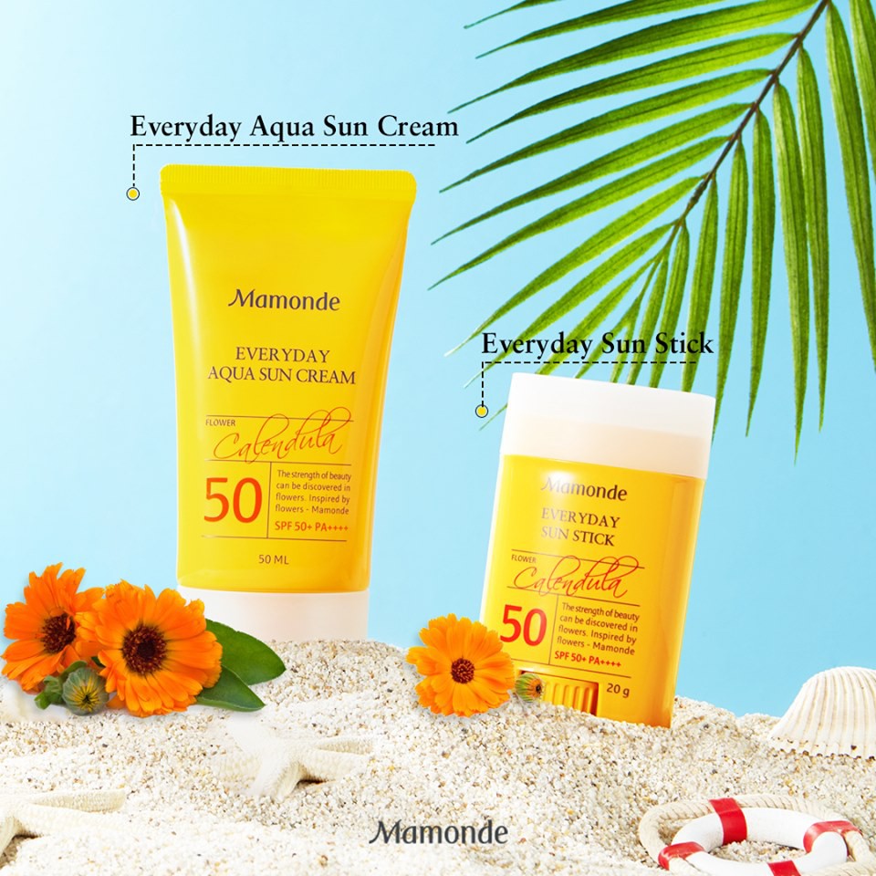 Kem chống nắng dưỡng ẩm dịu nhẹ với mọi loại da Mamonde Everyday Aqua Sun Cream SPF 50+ PA++++ 50ml