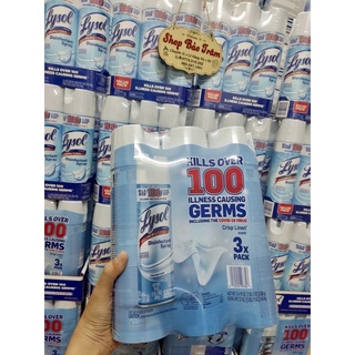 Set 3 chai xịt kháng khuẩn Lysol 538g 1 chai Hàng Mỹ