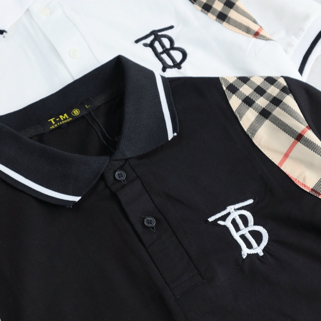 Áo Thun Nam cổ Trụ Sọc Vai Logo Thêu Cao Cấp Chất Cotton Mịn Mát Form Chuẩn Soái Ka NEW UNISEX