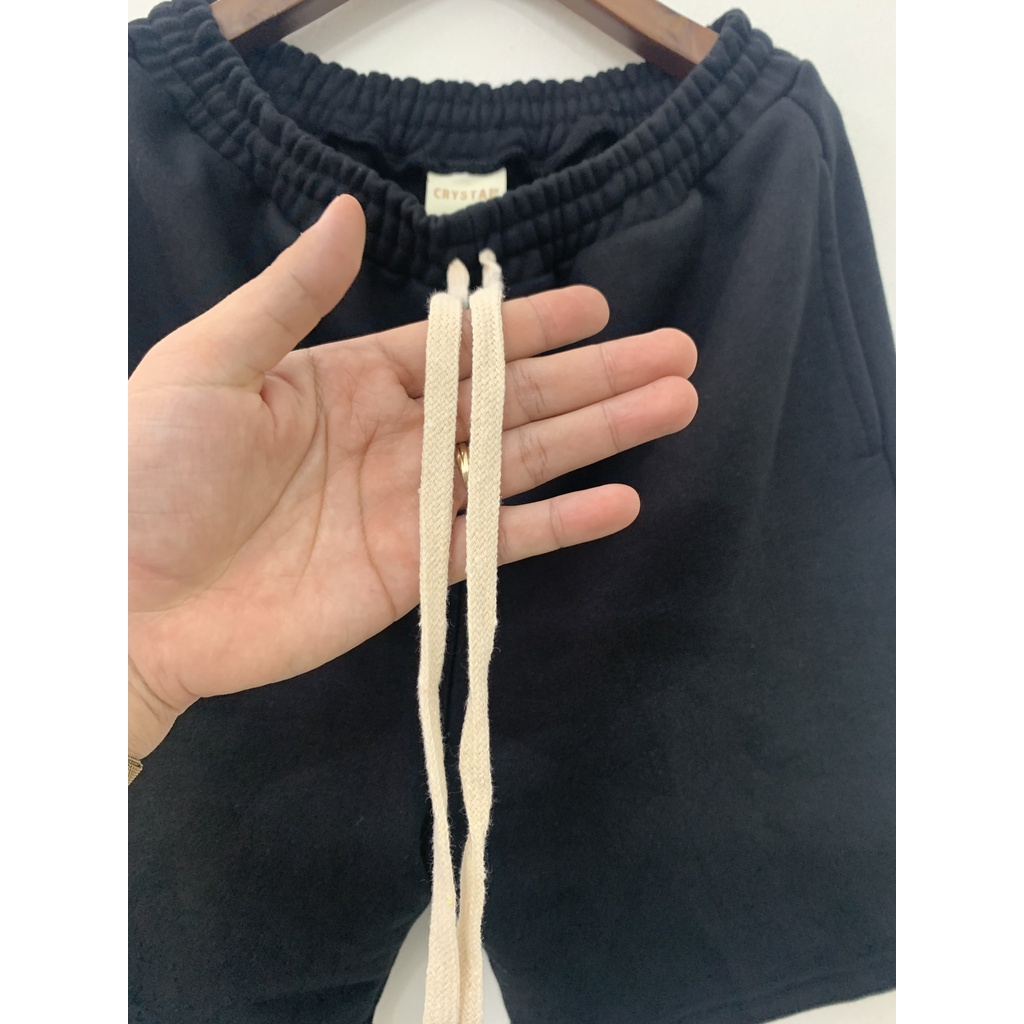 Quần Short Nam Nữ Unisex Dáng Lửng Trơn siêu mát co dãn sợi vải tự nhiên