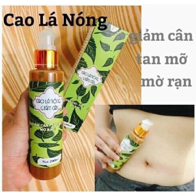 Cao lá nóng tan mỡ giảm cân