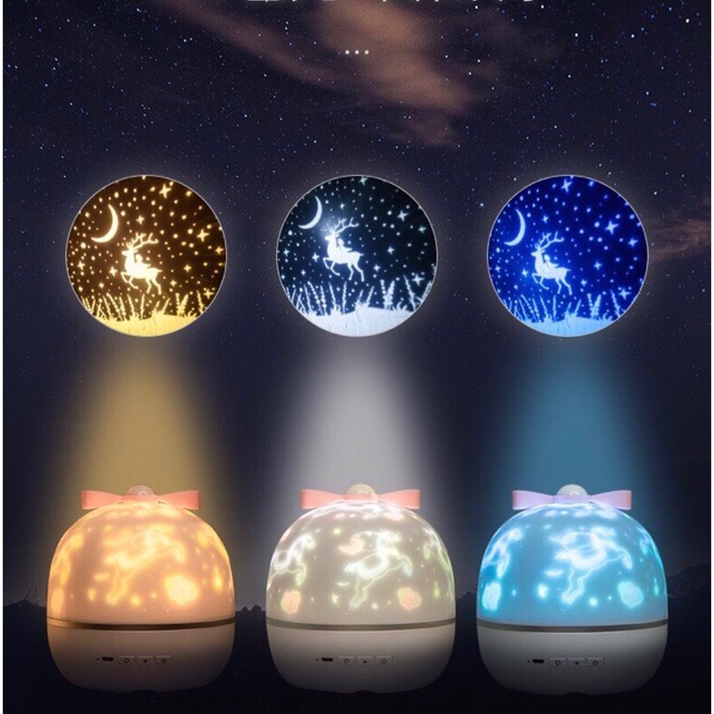 Đèn chiếu trần đèn led xoay tự động chiếu ngàn sao bluetooth phát nhạc đèn ngủ đèn trang trí