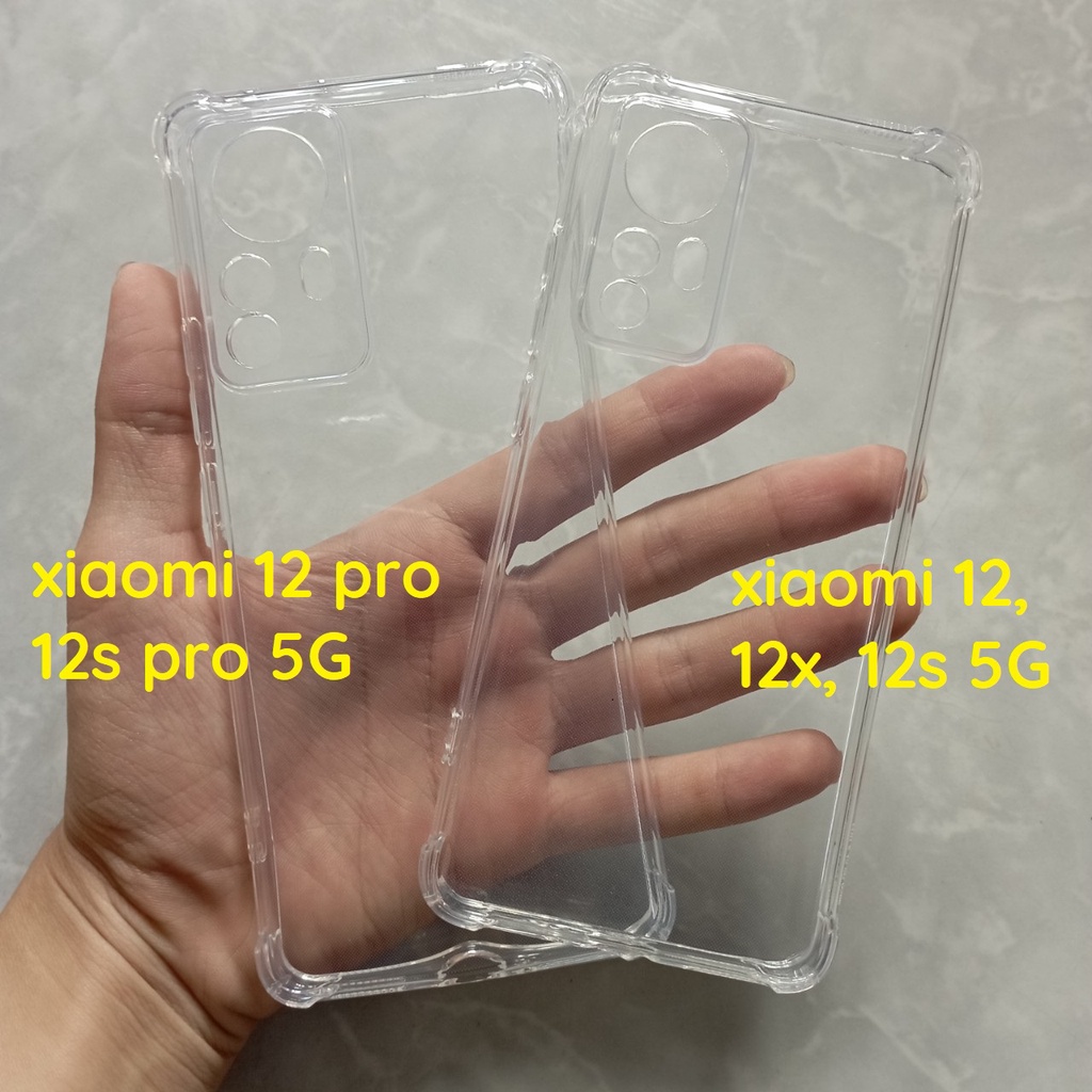 Ốp lưng Xiaomi 12, 12x, 12s 5G / 12 pro 12s pro 5G dẻo trong chống sốc bảo vệ cam bền đẹp