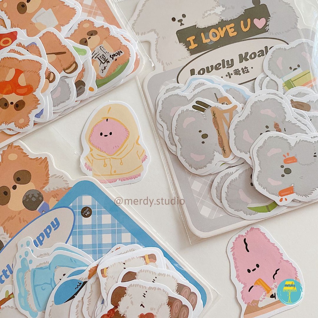 Túi 40 tấm sticker cute size to Lovely Animal