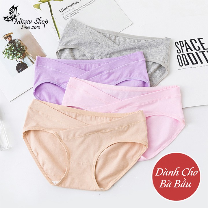 Quần lót bầu cạp chéo cotton chất đẹp mỗi quần 1 túi zip cao cấp - Mã LB01