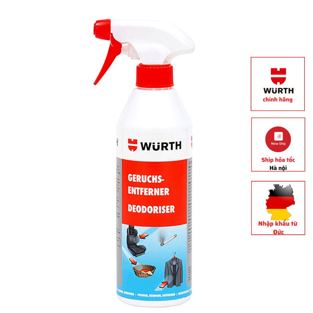 Khử mùi nội thất ô tô Wurth Deodoriser 500ml