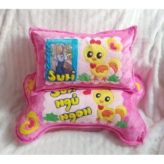 Bộ 2 gối nằm và ôm handmade in ảnh cho bé