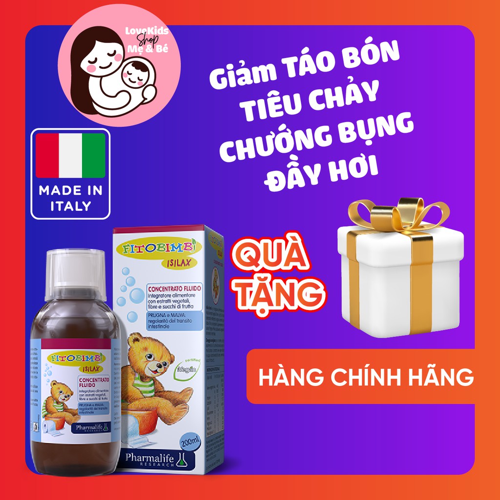 Giảm TÁO BÓN kéo dài ở trẻ - Làm mềm phân - Bổ sung chất xơ tự nhiên - Fitobimbi Isilax  [CHÍNH HÃNG]