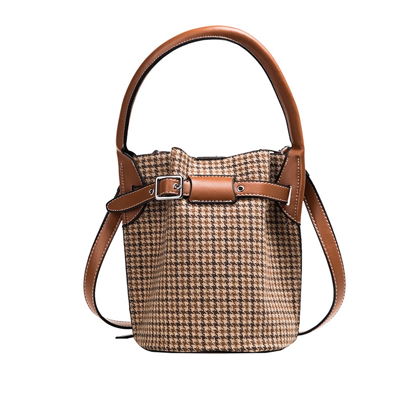 IELGY Túi đeo chéo vải len phong cách Hàn Quốc thời trang