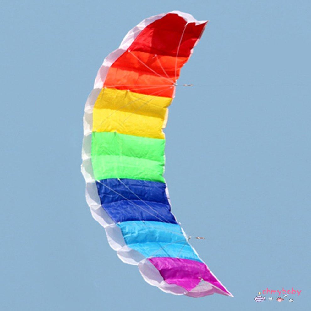 1,4m Rainbow Line Parachute Soft Parafoil Surfing Kite Sport Diều bay [8/18]