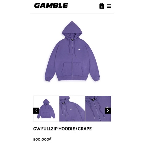 áo khoác hoodie zip màu tím