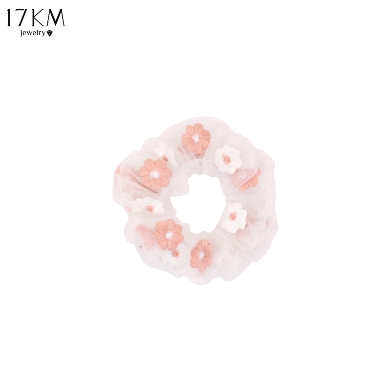 17KM Dây Buộc Tóc Đính Hoa Xinh Xắn Cho Nữ