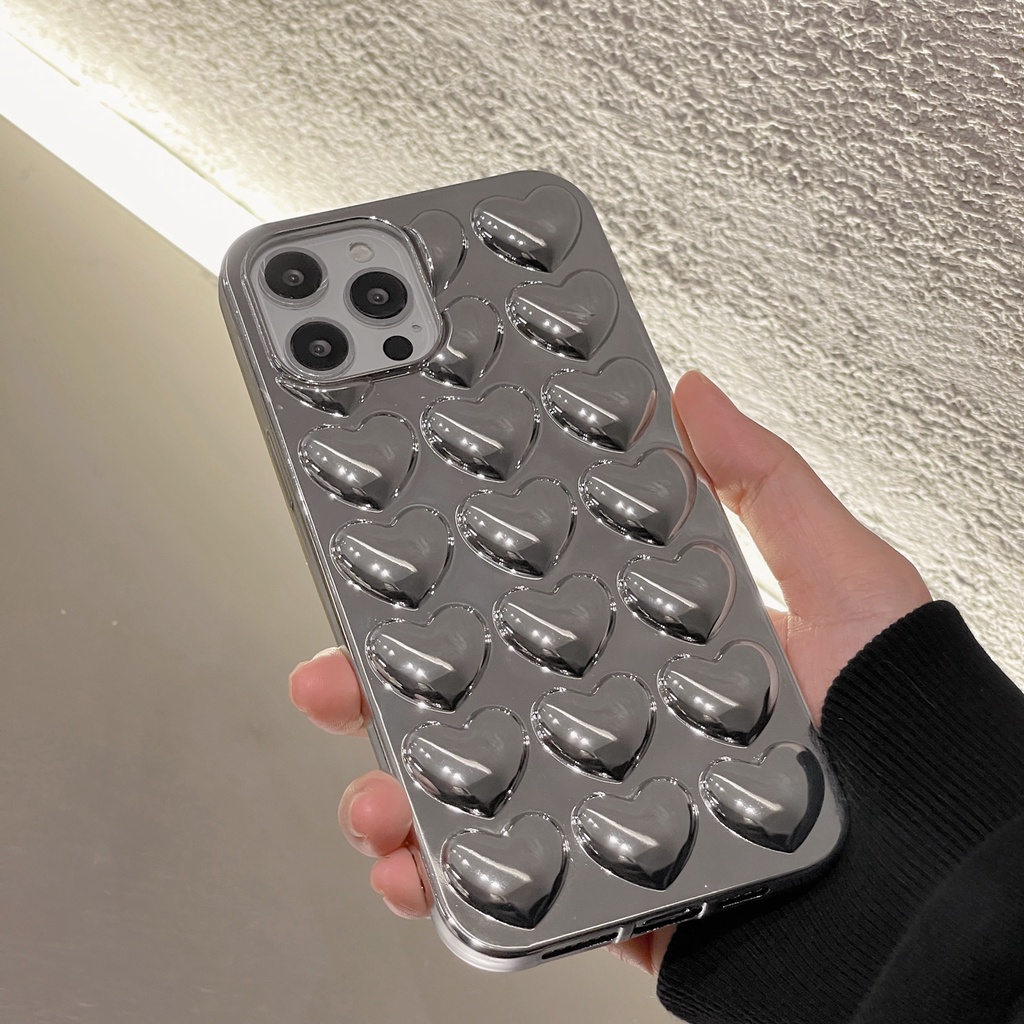 Ốp Điện Thoại tpu Mềm Trái Tim 3d Cho iphone 15 pro max 14 pro max 14 plus 14 13 pro max 12 pro max 11 pro max xs max xr x 7 8 plus