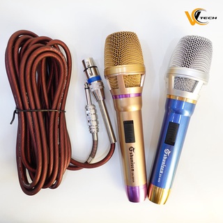 Micro Hát Karaoke Có Dây Cao Cấp Shunison SN-699/ SN699A | Micro chuyên nghiệp Hát Nhẹ, Bắt Giọng Nhạy, Dây Mic dài 5m