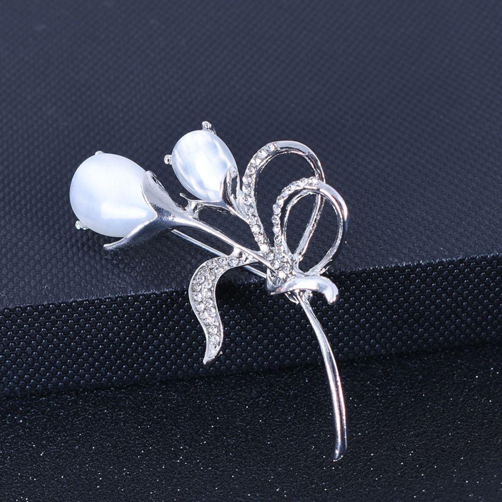 Trâm Cài Áo Hình Hoa Tulip Đính Đá Sang Trọng Cho Nữ