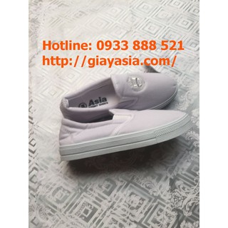 Giày lười asia nam trắng