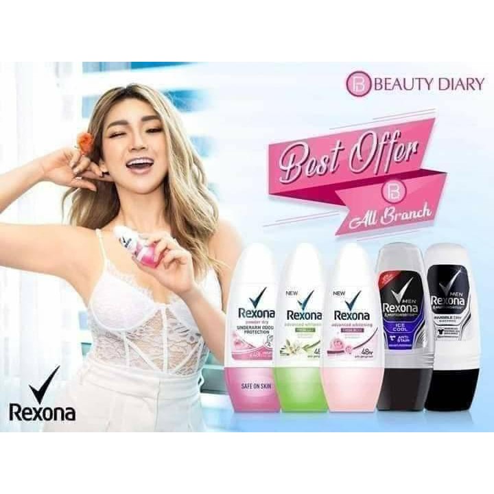 Lăn ngăn mùi trắng da dành cho nữ Rexona Fresh Rose (50ml)