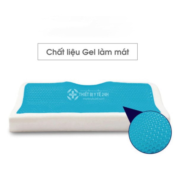 [Freeship] Gối Ngủ Cao Su Non Điều Hoà Cho Người Đau Cổ Vai Gáy, Thoái Hoá Đốt Sống Cổ [Hàng Chính Hãng]