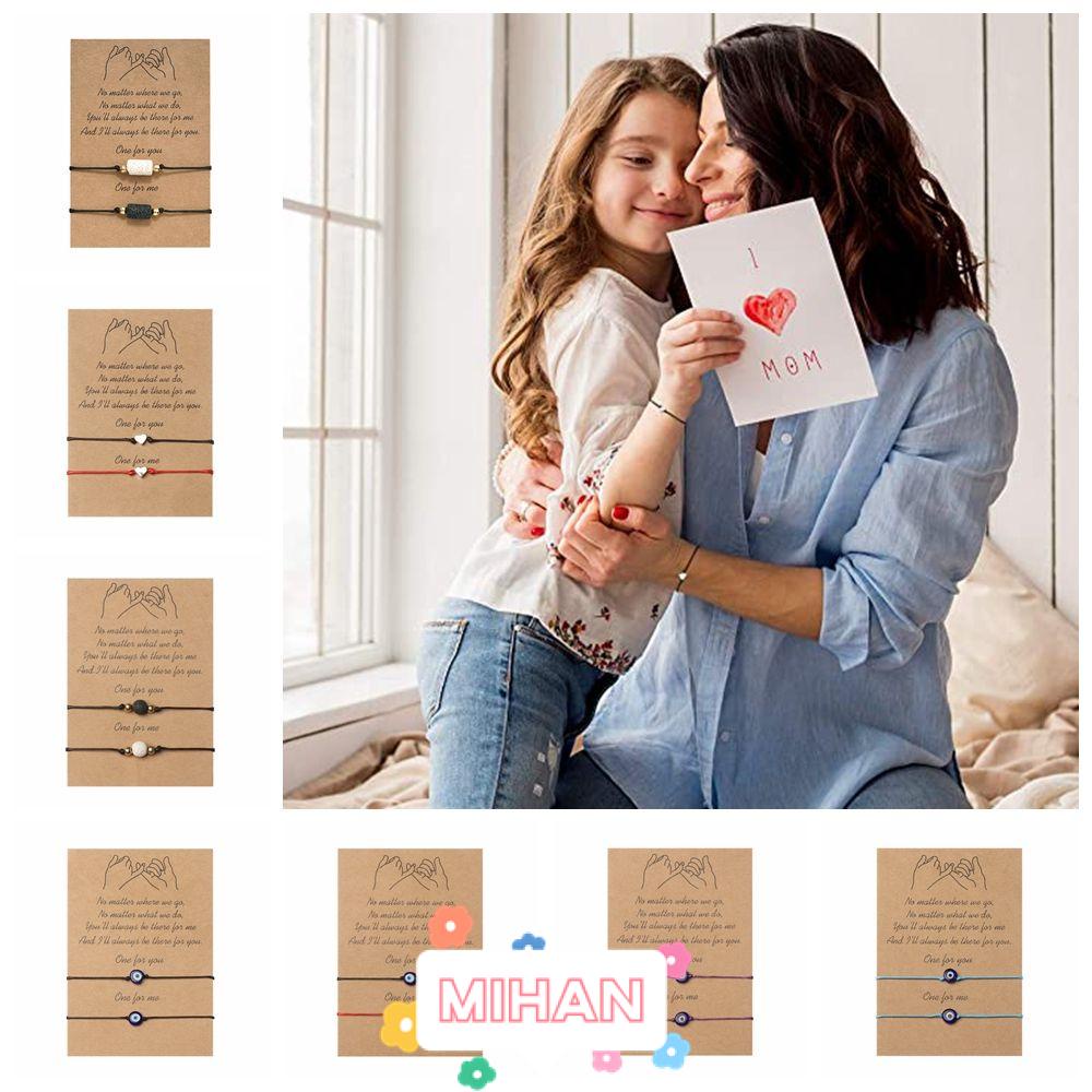 MIHAN1 2pcs/set Wax Thread Knitting Bracelet Adjustable Hand Decoration Bracelet Anklet Couple Pinky Pomise Best Friends Handmade Woven Ornament