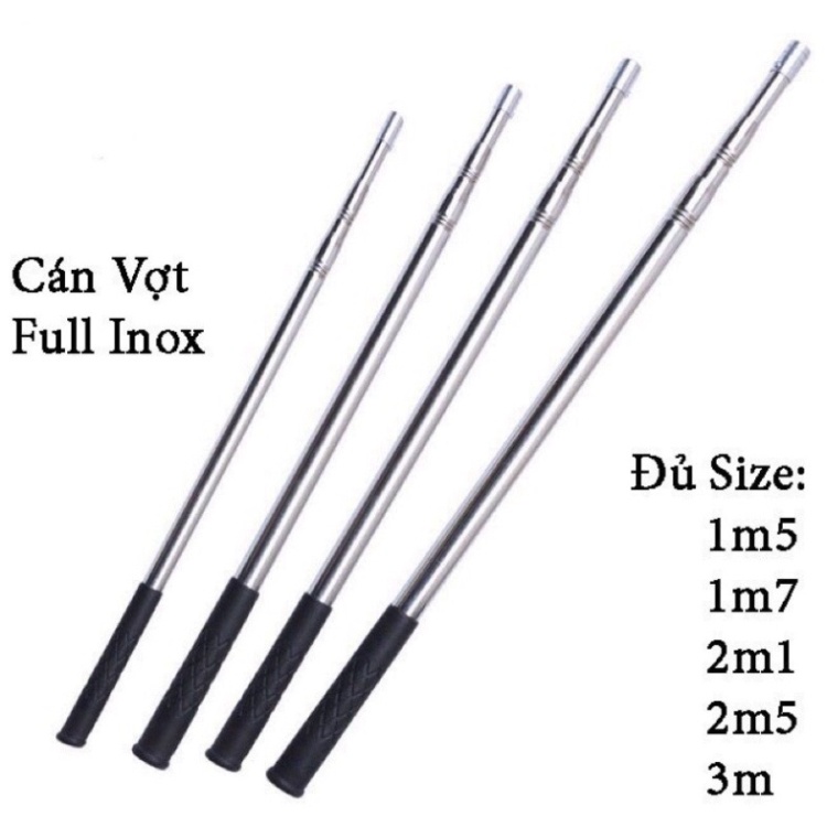 Cán vợt inox. Sào rút inox