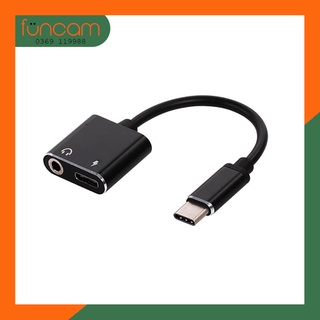 Cáp chuyển đổi usb type-c sang 3.5mm hỗ trợ cổng sạc usb-c