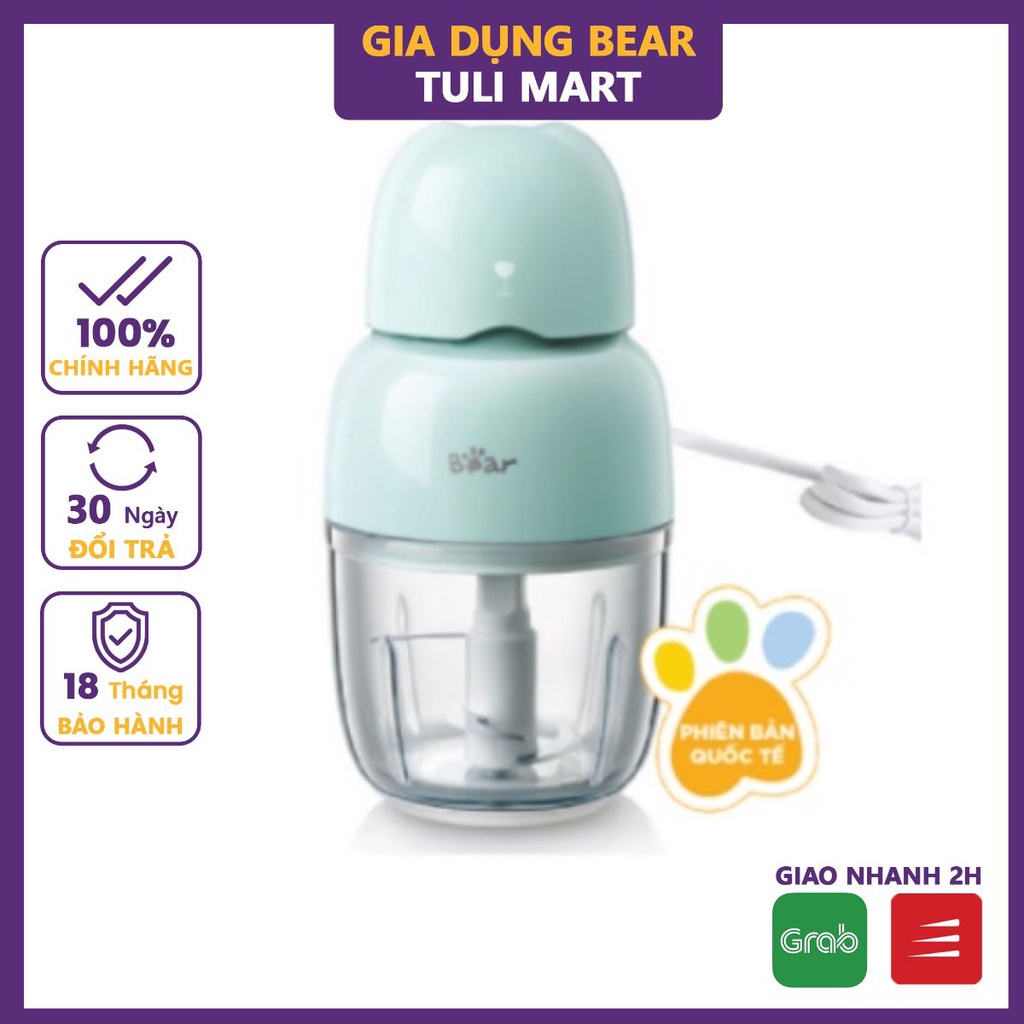 Máy say thịt say đồ ăn dặm 0.3L Bear QSJ-B01P1 đa năng xay sinh tố hạt thịt rau củ quả chống ồn