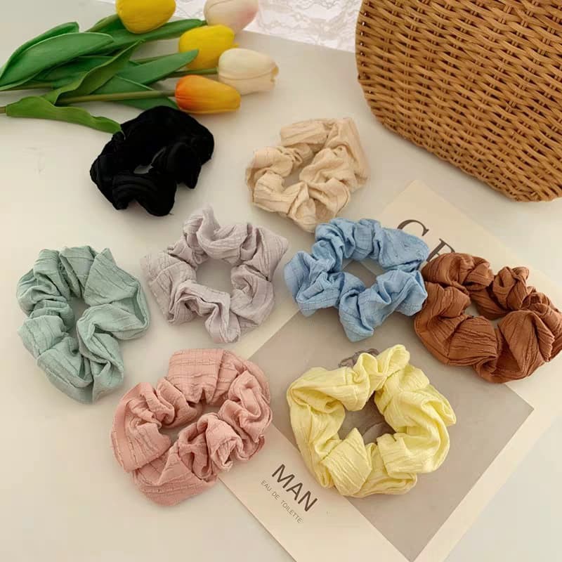 Dây buộc tóc vải kate scrunchies vintage