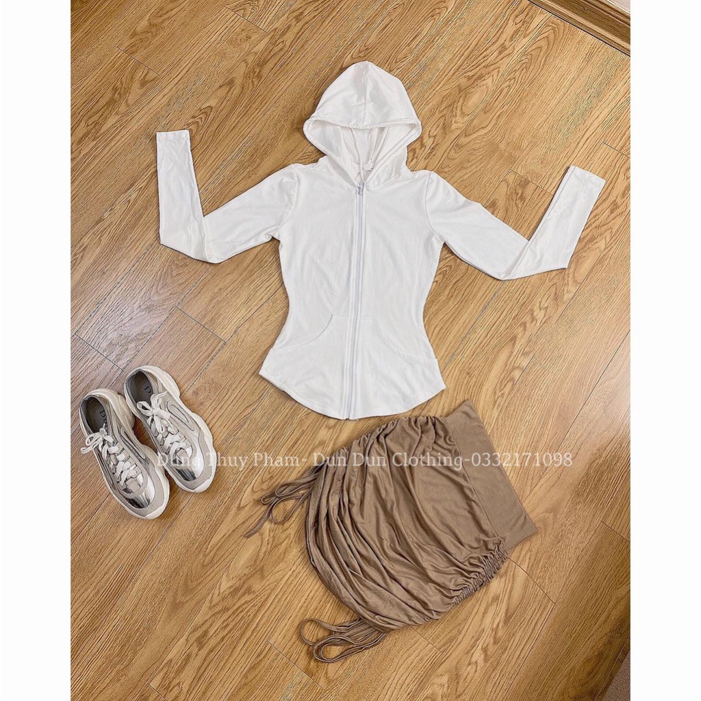 Áo khoác mũ + kèm chân váy