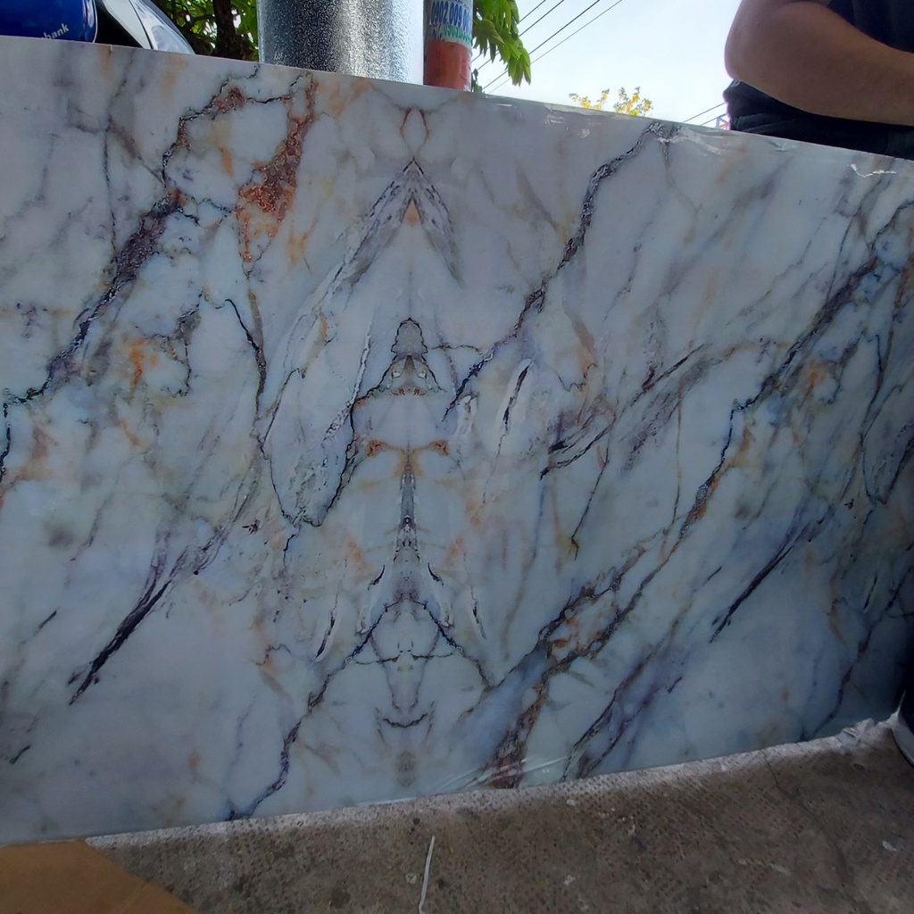 Decal tráng nhôm dán bếp ĐÁ XÁM VÂN THÔ khổ 60cm có keo sẵn - giá bán 1 mét