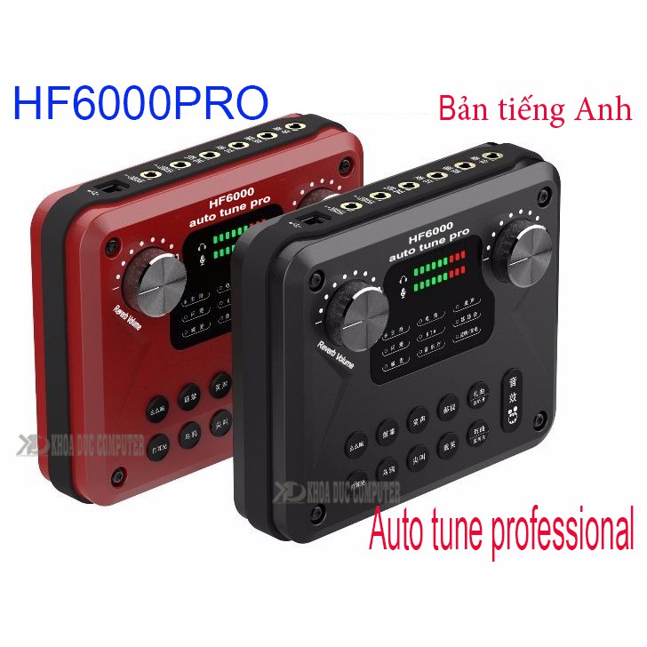 Sound card hát livestream HF6000 auto tune pro hát karaoke online theo phong cách chuyên nghiệp