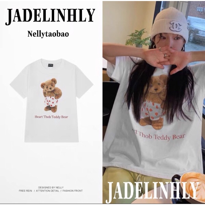 Áo phông nelly heybig sale (có sẵn) gấu vàng heart thob