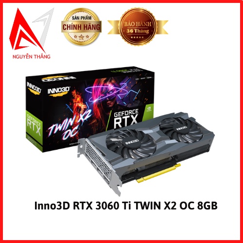 Vga Card màn hình Inno3D RTX 3060 Ti TWIN X2 OC 8GB LHR V2 new chính hãng