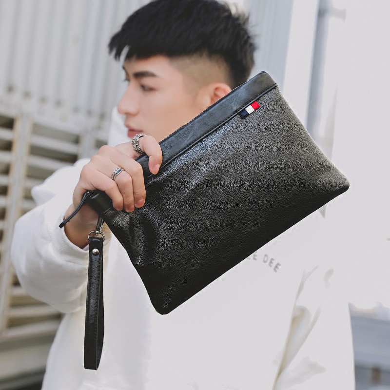 ZARA ✽Ví Da Cầm Tay Phong Cách Hàn Quốc Cho Nam