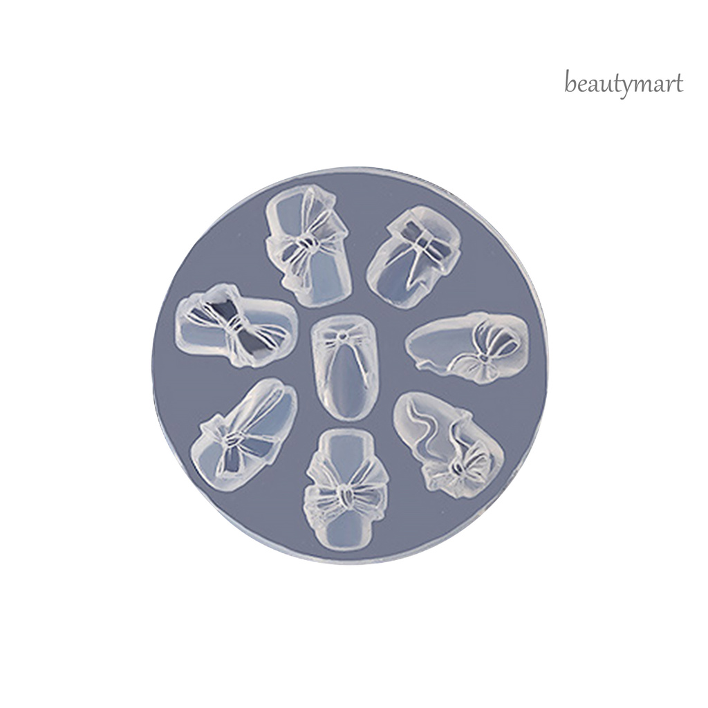 [Hàng mới về] Khuôn Tạo Hình Trang Trí Móng Hình Nơ 3D Bằng silicon Có Thể Tái Sử Dụng