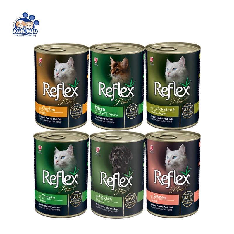Pate mèo Reflex lon 400g thơm ngon,nhiều vị