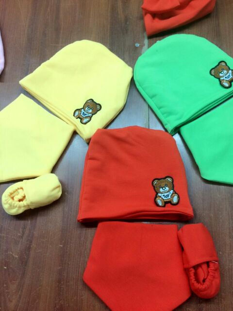 set 3 mũ yếm giày cho bé.